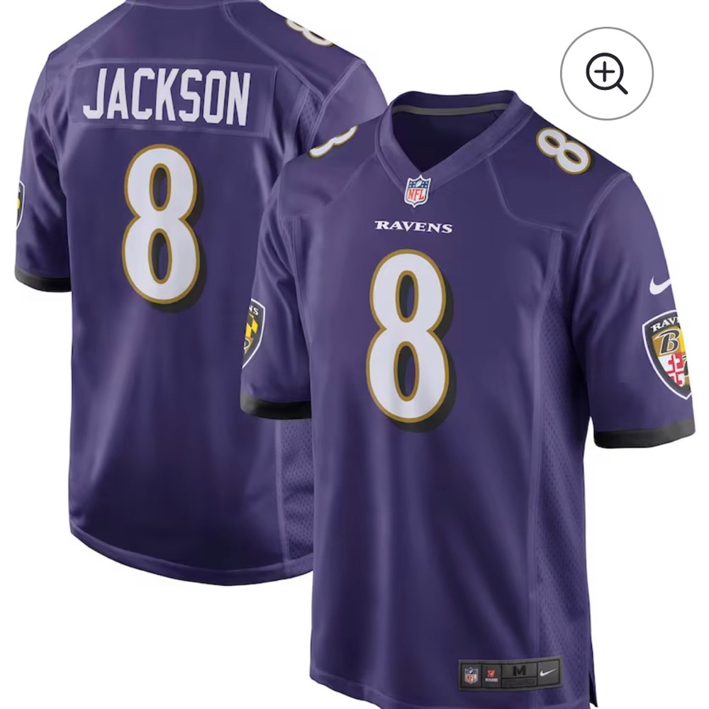 NFL Ravens Purple Jersey with Number 8